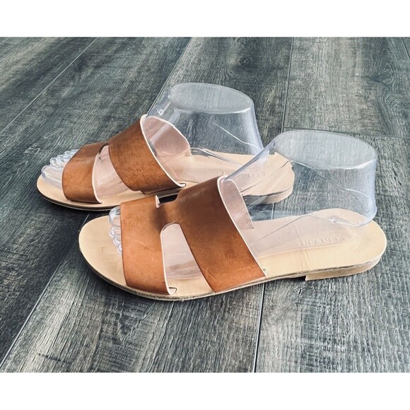 Everlane SZ 10 Italian Leather Bridge Sandal Brown - Picture 1 of 9